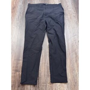 Under 5'10 Mens Super Stretch Performance Pants Black 34x26 Slacks RN 157836